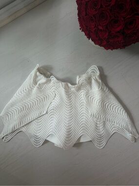 White Wave Crochet Skort - Unbranded